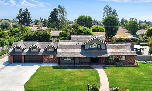 Aerial view of house being sold by The Malakai Sparks Group, one of the top real estate agencies near Church St, Costa Mesa CA