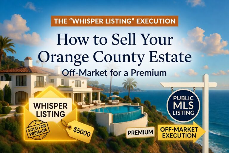 The ‘Whisper Listing’ Execution: How to Sell Your Orange County Estate Off-Market for a Premium
