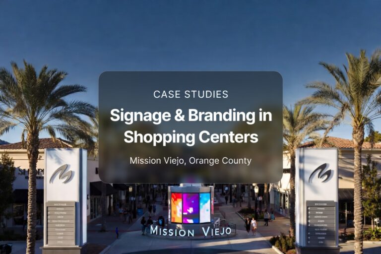 Case Studies in Signage and Branding in Shopping Centers in Mission Viejo, Orange County