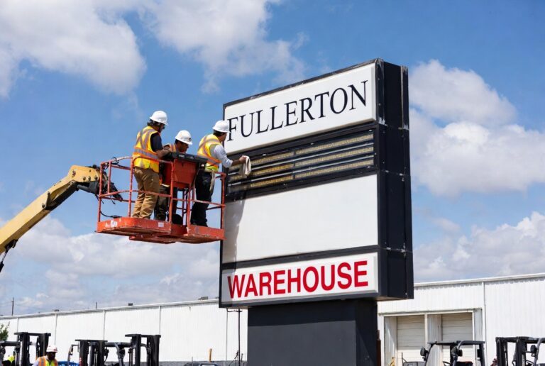 Revolutionizing Industrial Assets Advanced Property Maintenance for Signage and Branding in Fullerton’s Thriving Warehouse District, Orange County