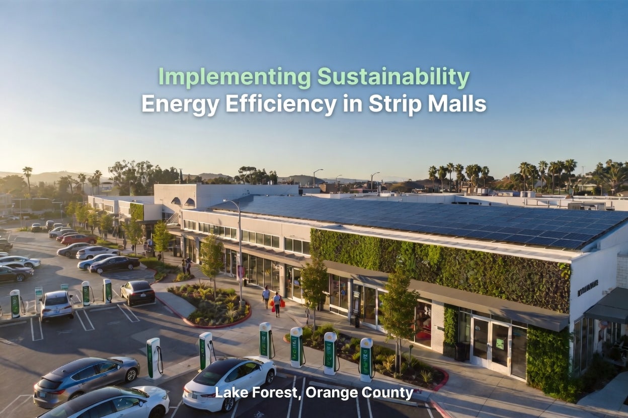 Implementing Sustainability Practices in Strip Malls in Lake Forest, Orange County