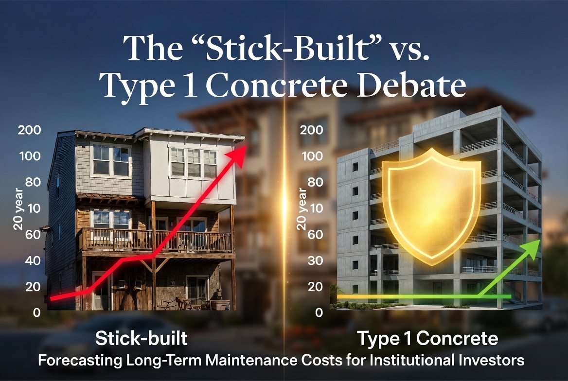 The “Stick-Built” vs. Type 1 Concrete Debate: Forecasting Long-Term Maintenance Costs for Institutional Investors