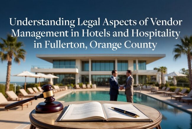 Understanding Legal Aspects of Vendor Management in Hotels and Hospitality in Fullerton, Orange County