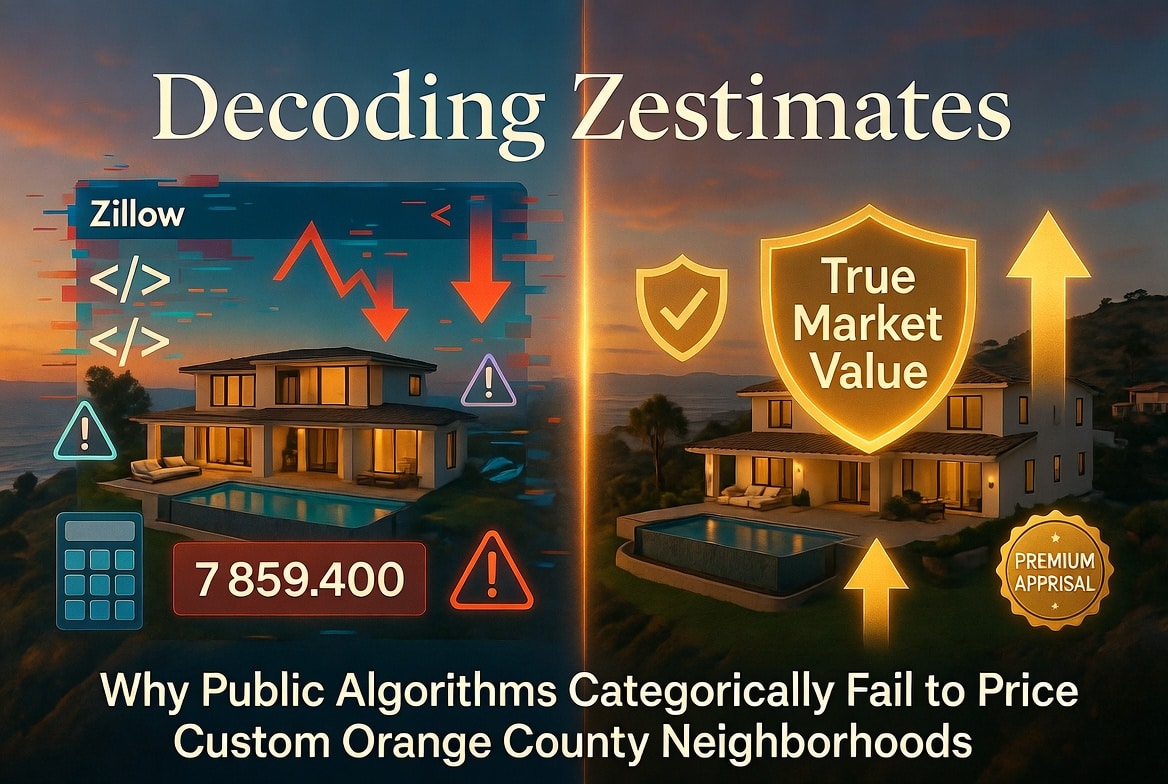 Decoding Zestimates: Why Public Algorithms Categorically Fail to Price Custom Orange County Neighborhoods