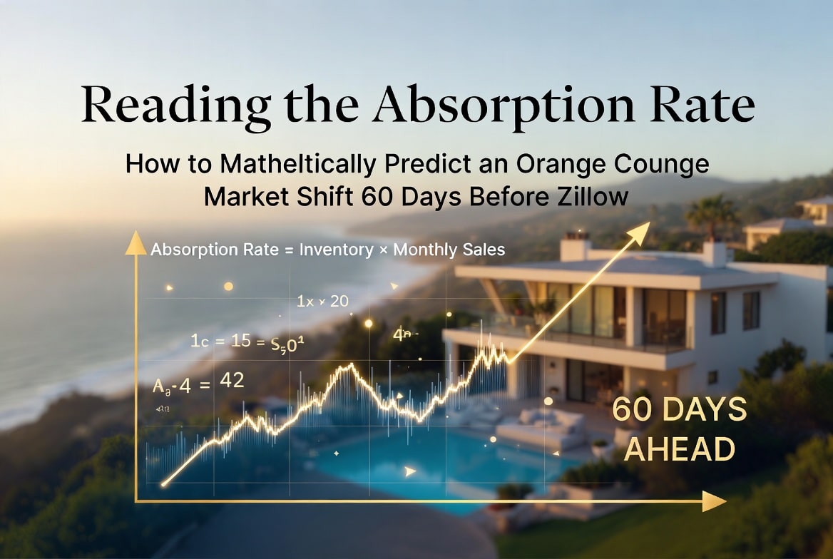 Reading the Absorption Rate: How to Mathematically Predict an Orange County Market Shift 60 Days Before Zillow