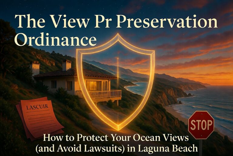 The View Preservation Ordinance: How to Protect Your Ocean Views (and Avoid Lawsuits) in Laguna Beach