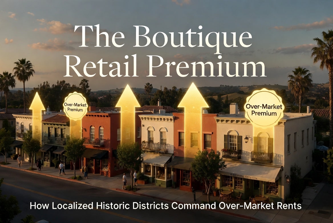 The Boutique Retail Premium: How Localized Historic Districts Command Over-Market Rents