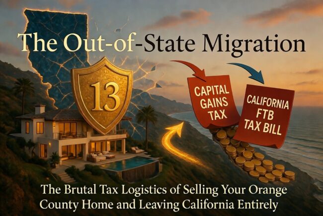 The Out-of-State Migration: The Brutal Tax Logistics of Selling Your Orange County Home and Leaving California Entirely