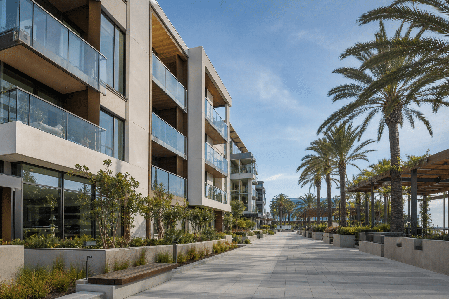 Pacific City condo lifestyle corridor Huntington Beach